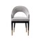 Manhattan Comfort 5-Piece Rockaway 70.86 Dining Set with 4 Carrington Chairs in Black and Light Grey 4-DT02DC089AR-BKLG - alternate 9